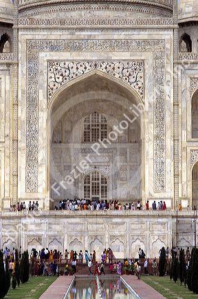 Visitors at the Taj Mahal in Agra, India.