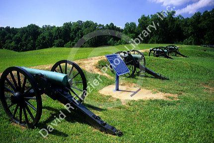 Civil war battlefield in Vicksburg, Mississippi.
