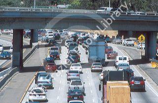 Traffic jam on Interstate 5 in Los Angeles, California.