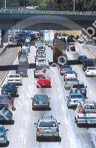 Traffic jam on Interstate 5 in Los Angeles, California.