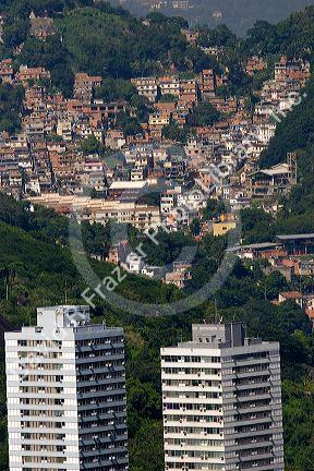 Hillside favela in Rio de Janeiro, Brazil.