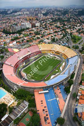 Aerial view of Est‡dio Morumbi, the Sao Paulo Futebol Clube stadium in Sao Paulo, Brazil.