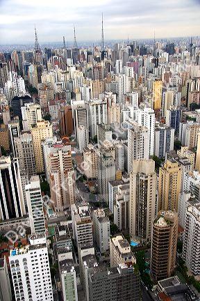 Aerial view Sao Paulo, Brazil.