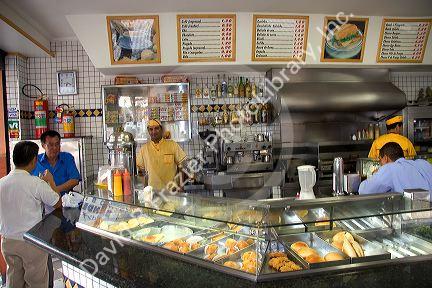 A lanchanette, cafe, restaurant in the the Liberdade asian section of Sao Paulo, Brazil.