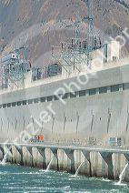 John Day Dam on the Columbia River between Oregon and Washington. It is operated by Bonneville Power Administration.