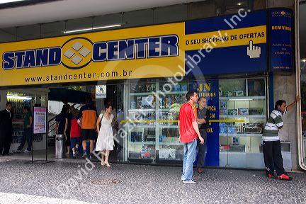 Entrance to shopping center along Avenida Paulista in Sao Paulo, Brazil
