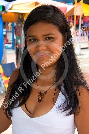 A Brazilian girl in Manaus, Brazil.