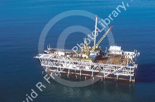 Offshore oil rig near Long Beach, California.