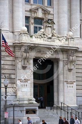 John A. Wilson municipal building where the District of Columbia mayor and council have offices in Washington, D.C.