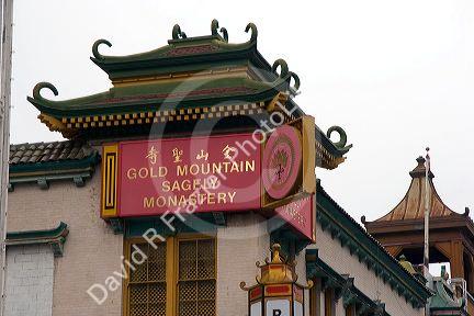 The Gold Mountain Sagely Monastery in Chinatown, San Francisco, California.