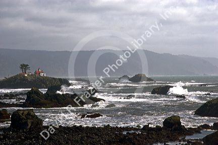 Battery Point Lighthouse at Crescent City, California.