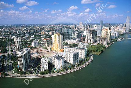 Intracostal waterway in Miami, Florida.
