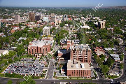 Aerial view of St. Luke's Boise Regional Medical Center, Idaho.