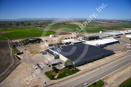 Aerial view of the Simplot potato processing plant in Caldwell, Idaho.