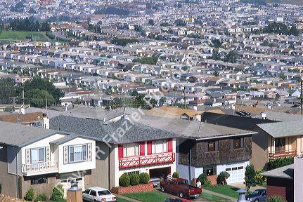 Housing in Daly City, California outside San Francisco.