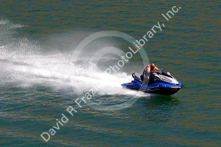 Jet skiing at Lucky Peak Reservior near Boise, Idaho.