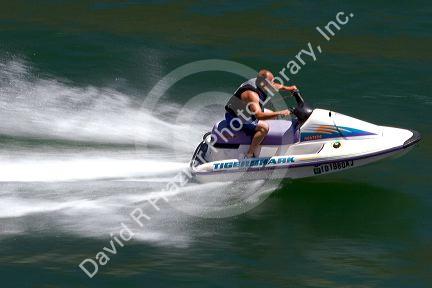 Jet skiing at Lucky Peak Reservior near Boise, Idaho.