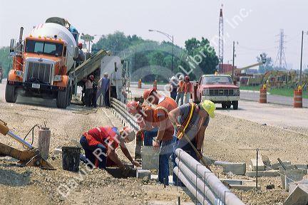 Road construction in Columbus, Ohio.