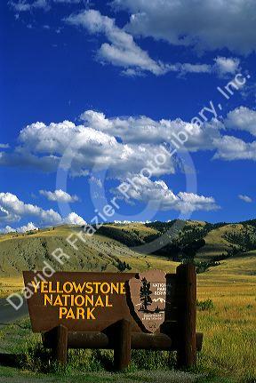 The Gardner Montana entrance to Yellowstone National Park, Wyoming.