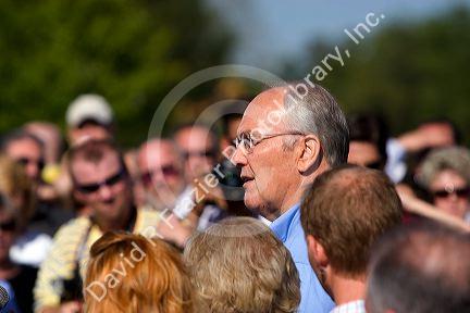 Idaho Senator Larry Craig speaks at a press conference in Boise, Idaho.