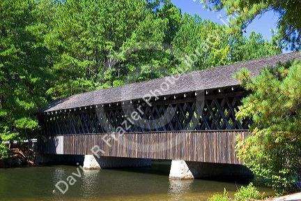 The Stone Mountain Covered Bridge at Stone Mountain Park, Georgia.