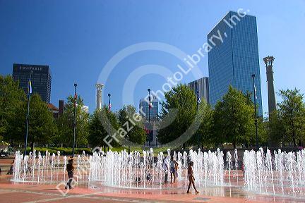 The Fountain of Rings in Centennial Olympic Park, Atlanta, Georgia.