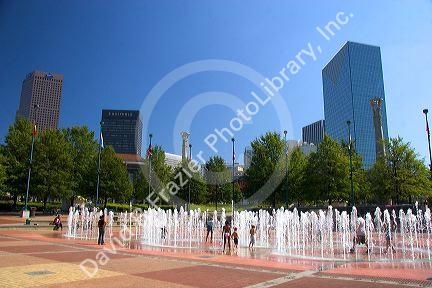 The Fountain of Rings in Centennial Olympic Park, Atlanta, Georgia.