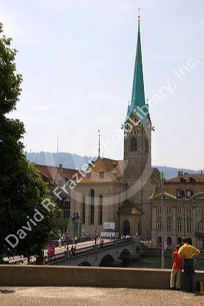 St. Peters Church in Zurich, Switzerland.switzerland, swiss, europe, european, travel, tourism, swiss alps, alps, alpine, zurich, church, steeple, clock, religion, saint peters, st. peters