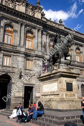 El Caballito bronze sculpture in front of the National Museum of Art in Mexico City, Mexico.