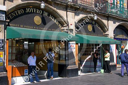 A jewelry store near the zocalo in Mexico City, Mexico.