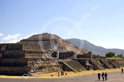 Pyramid of the Moon at Teotihuacan in the State of Mexico, Mexico.