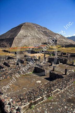 The Pyramid of the Sun at Teotihuacan in the State of Mexico, Mexico.