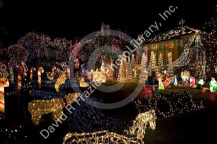 Holiday Season light display in Boise, Idaho.