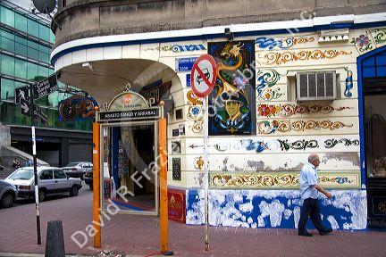 Street scene in Buenos Aires, Argentina.