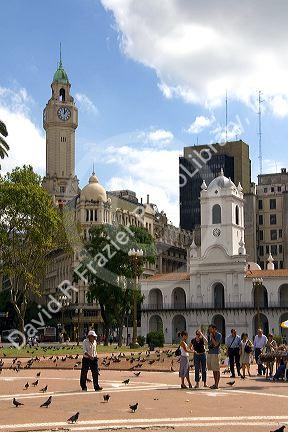 The Cabildo located in the Plaza de Mayo in Buenos Aires, Argentina.