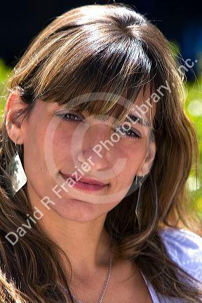 Portrait of an Argentine woman in Buenos Aires, Argentina.