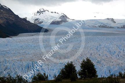 The Perito Moreno Glacier located in the Los Glaciares National Park in the south west of Santa Cruz province, Patagonia, Argentina.