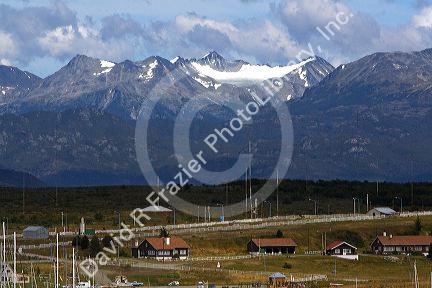 Martial mountain range at Ushuaia on the island of Tierra del Fuego, Argentina.