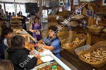Interior of the Panaderia Union bakery at Tolhuin, Tierra del Fuego, Argentina.