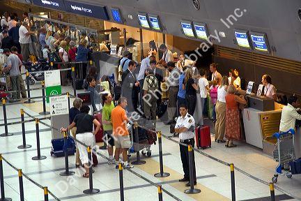 Interior of the Ezeiza International Airport at Buenos Aires, Argentina.