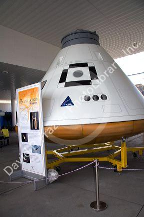 A model of the Orion spacecraft currently under development by NASA is part of Project Constellation, located at the Kennedy Space Center Visitor Complex in Cape Canaveral, Florida.