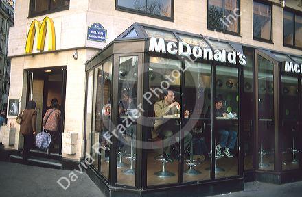 McDonalds restaurant in Paris, France.