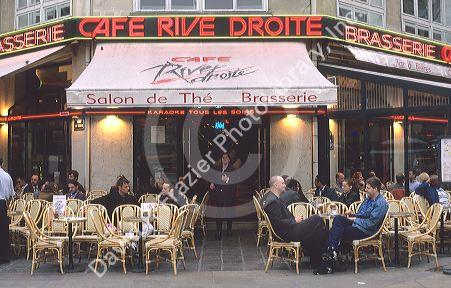 A sidewalk cafe in Paris, France.