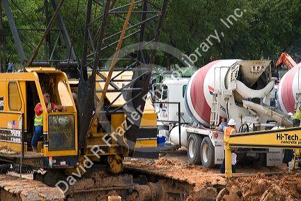 Building construction site in downtown Houston, Texas.