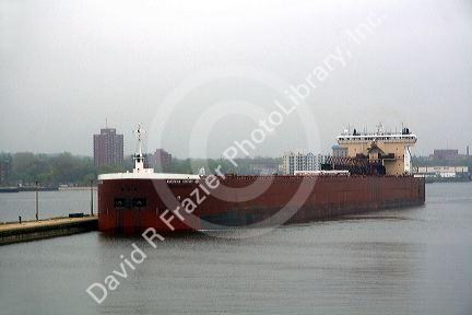 American Century freighter at the Soo Locks in Sault Ste. Marie, Michigan.