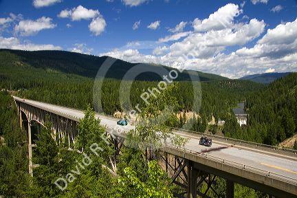 The Moyie River Canyon Bridge is a structural steet truss cantilever bridge spanning the Moyie River near Bonners Ferry and Moyie Springs, Idaho.