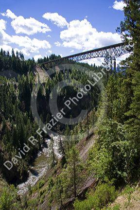 The Moyie River Canyon Bridge is a structural steel truss cantilever bridge spanning the Moyie River near Bonners Ferry and Moyie Springs, Idaho.