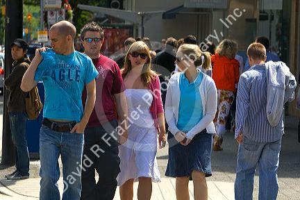 Pedestrians in Vancouver, British Columbia, Canada.