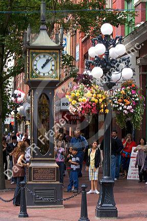 The Gastown Steam Clock located in Vancouver, British Columbia, Canada.