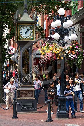 The Gastown Steam Clock located in Vancouver, British Columbia, Canada.